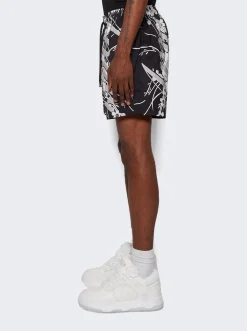 Amiri Floral Swim Shorts Black