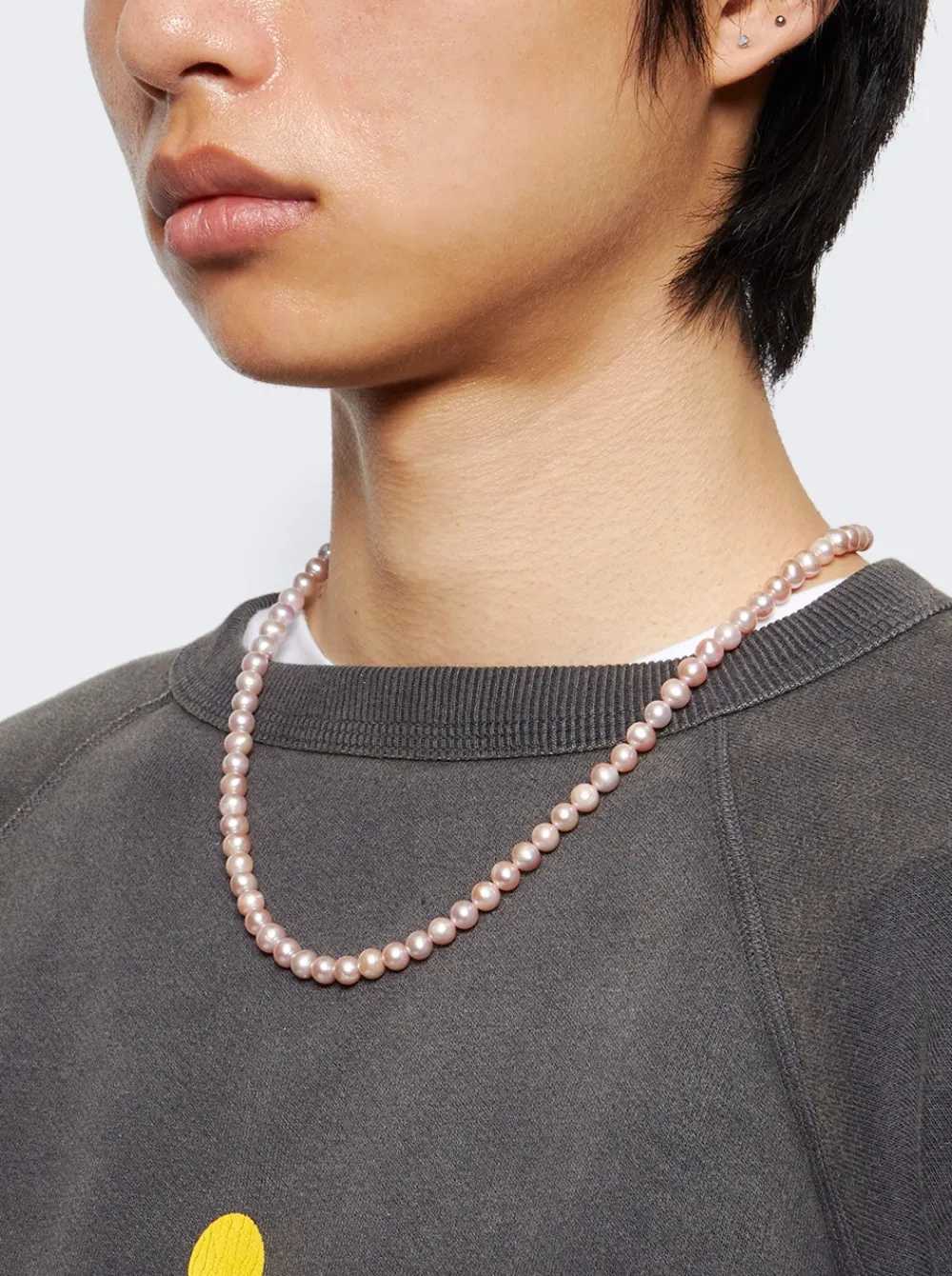 Hatton Labs Freshwater Pearl Chain Necklace Metallic