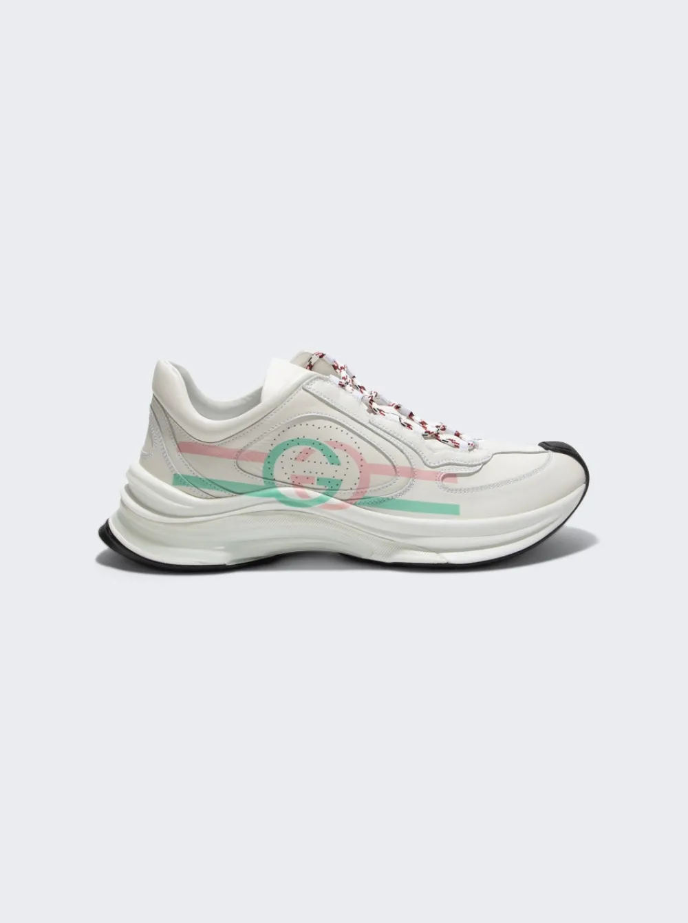 Gucci Gg Low Top Sneaker Green And White