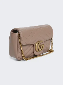 Gucci Gg Marmont Leather Super Mini Bag Rose