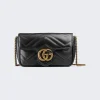 Gucci Gg Marmont Matelasse Leather Super Mini Bag Black