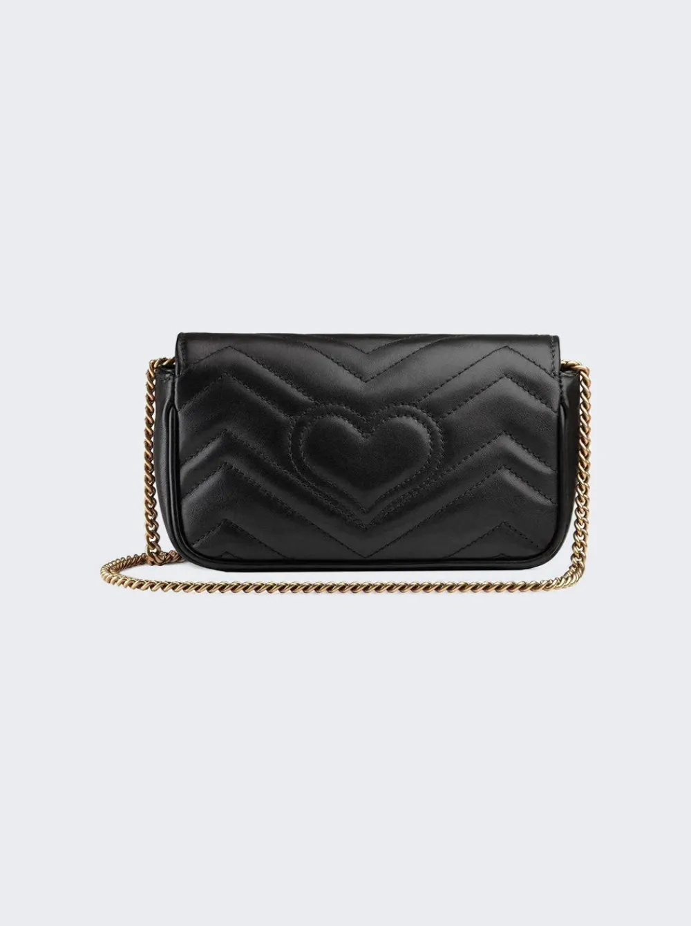 Gucci Gg Marmont Matelasse Leather Super Mini Bag Black