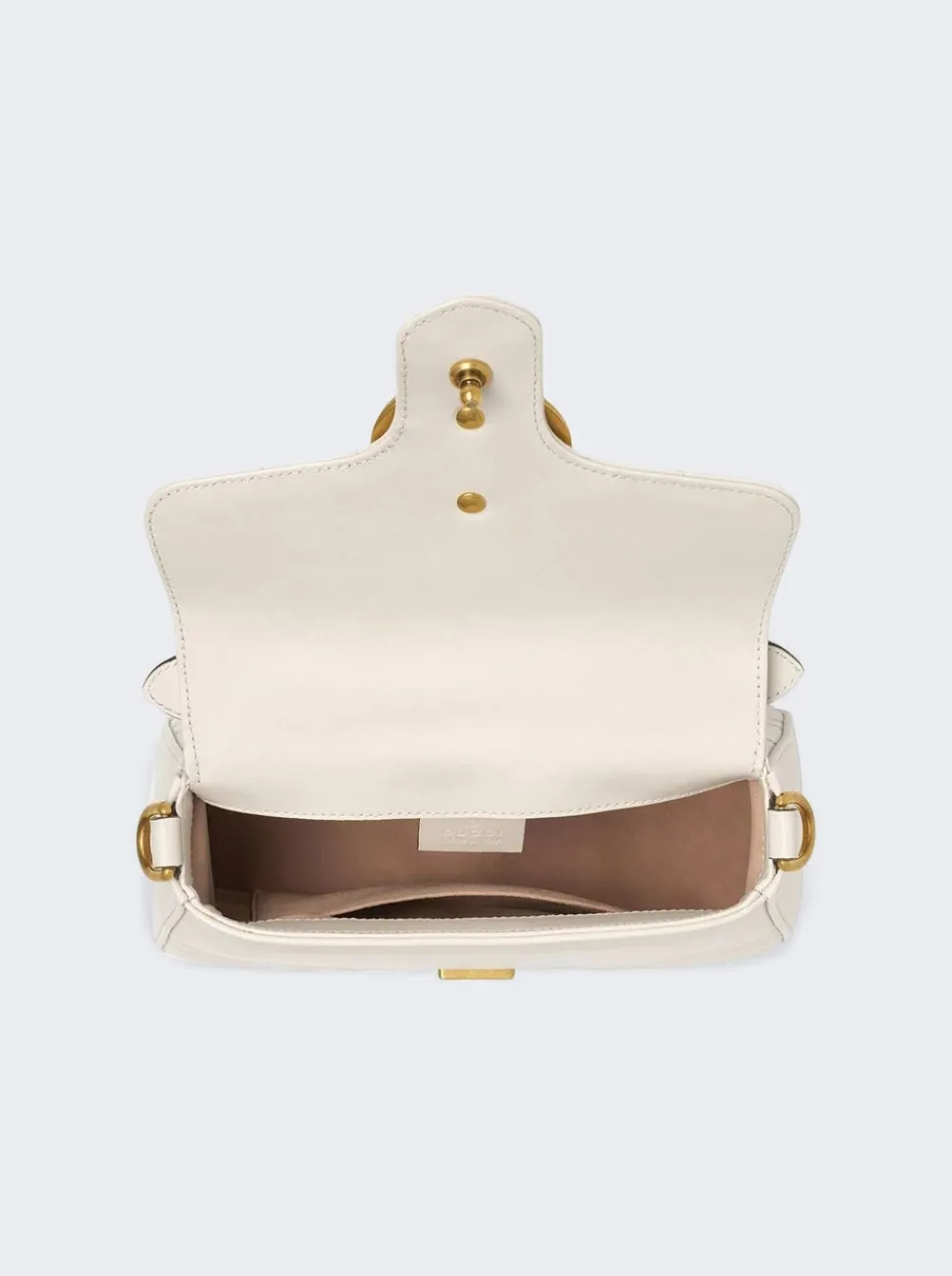 Gucci Gg Marmot Top Handle Bag White