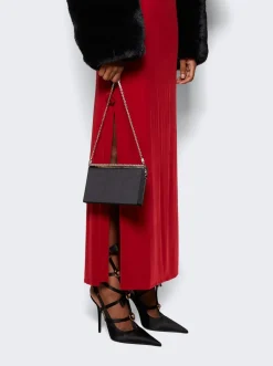 Judith Leiber Grace Satin Clutch Black