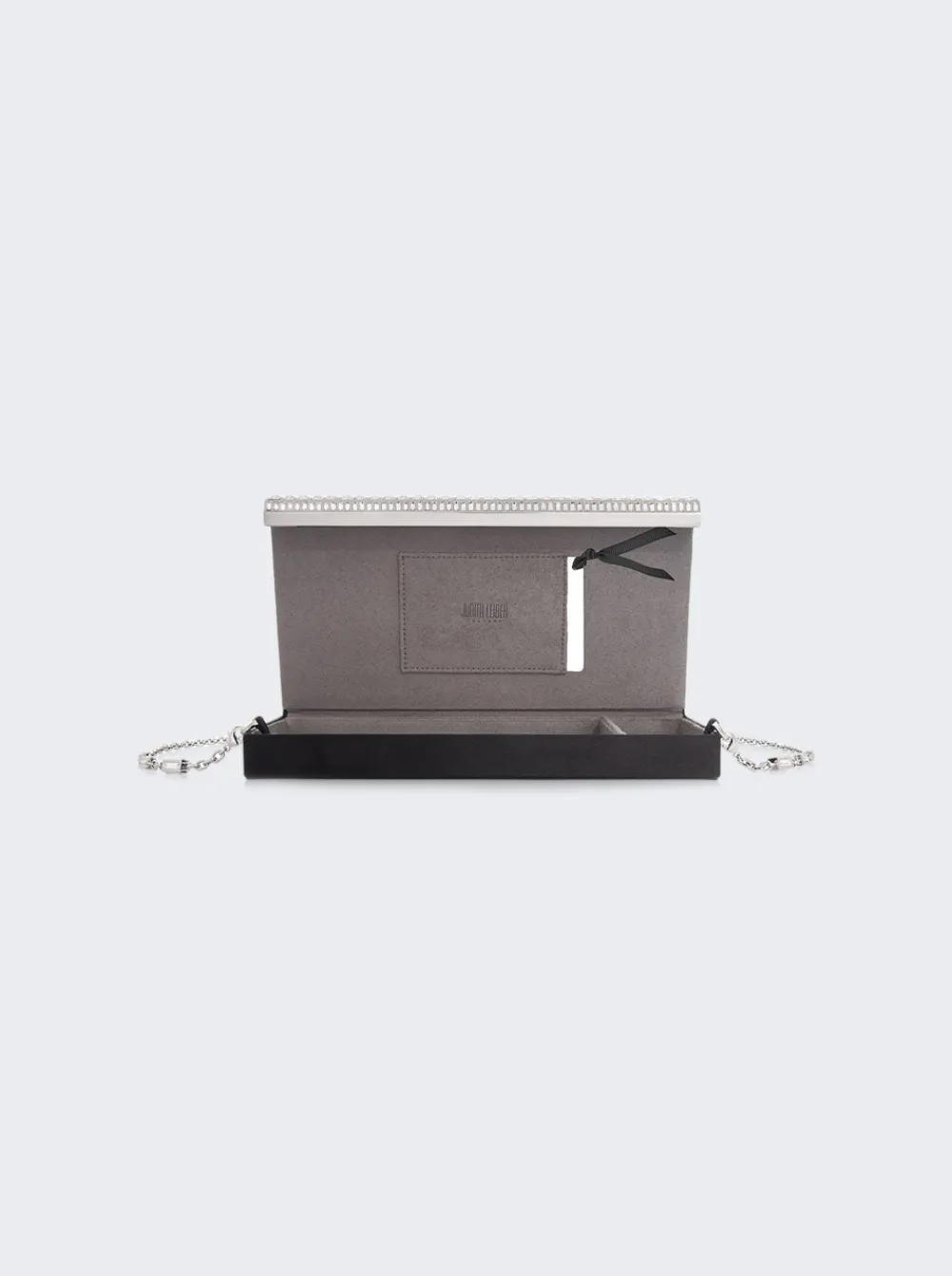 Judith Leiber Grace Satin Clutch Black
