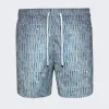 Amiri Gradient Repeat Swim Shorts Blue