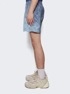 Amiri Gradient Repeat Swim Shorts Blue