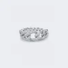 SHAY Gradual Pave Diamond Link Ring 18K White Gold