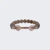 Ananya Grey Moonstone And Rainbow Sapphire Chakra Bracelet 18K Rose Gold