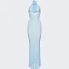Magda Butrym Halter Maxi Dress Blue