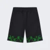 VEERT Heart Embroidered Shorts Black
