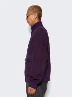 BALLY High Neck Bomber Jacket Orchid Purple