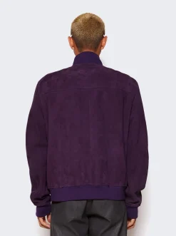 BALLY High Neck Bomber Jacket Orchid Purple