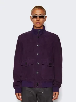 BALLY High Neck Bomber Jacket Orchid Purple