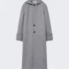 Loewe Hooded Coat Melange Grey