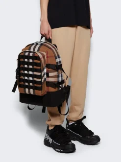 BURBERRY Jack Backpack Birch Brown Check