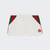 Gucci Jersey Shorts With Web Stripe White