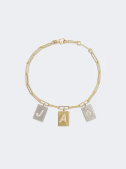MYSTERYJOY 3 Joy Charms Bracelet 18K White And Yellow Gold