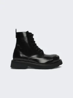 Kenzo smile Lace-Up Boots Black