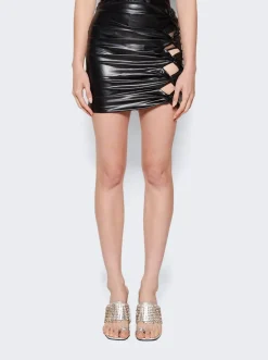 Versace Knotted Mini Skirt Black