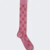 Gucci Lame Gg Socks Pink