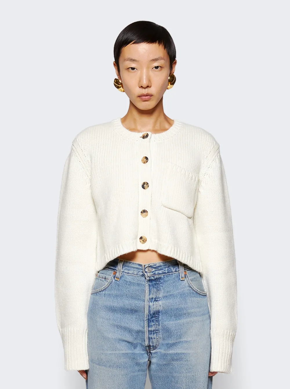 Khaite Lavan Cardigan Ivory