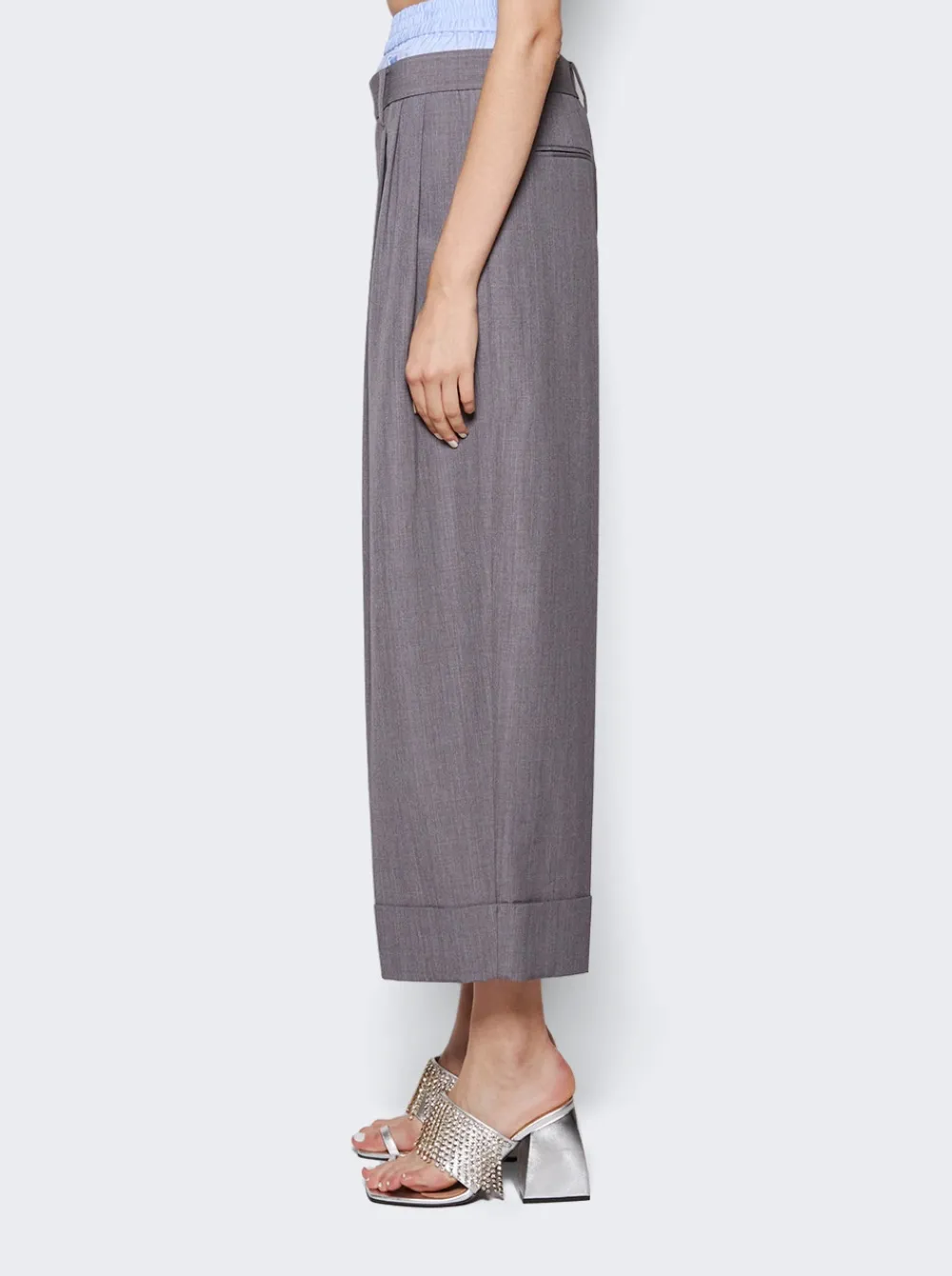 Alexander Wang Layered Tailored Trousers Grey
