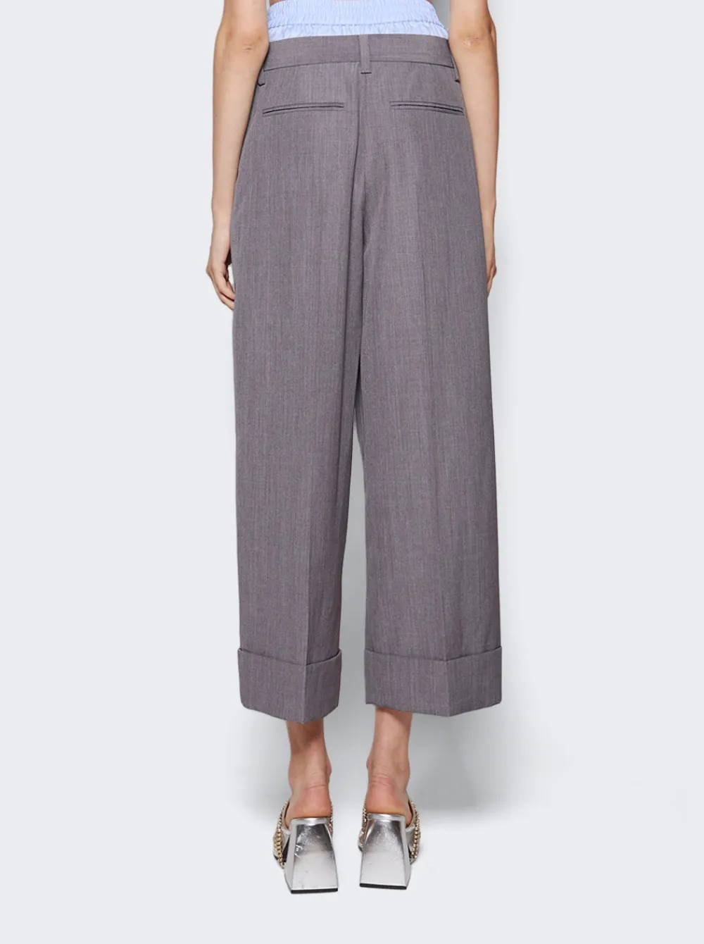 Alexander Wang Layered Tailored Trousers Grey