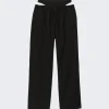 Alexander Wang Layered Track Denim Pant Washed Black