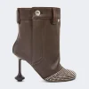 Loewe Leather And Crystal Toy Boot Shitake