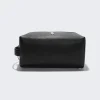 BURBERRY Leather Travel Pouch Black