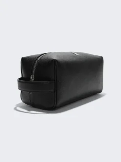 BURBERRY Leather Travel Pouch Black