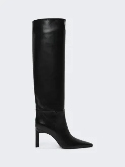 The Attico Leather Vitto Boot 85Mm Black