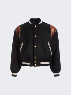 BALLY Letterman Wool Jacket Navy