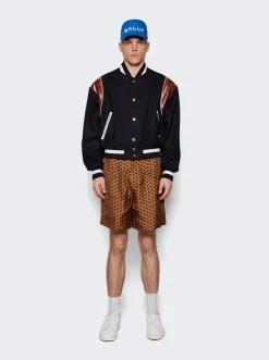 BALLY Letterman Wool Jacket Navy
