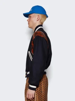 BALLY Letterman Wool Jacket Navy