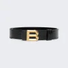 BALLY Logo Buckle Belt Black