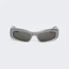Balenciaga Logo Print Sunglasses Grey