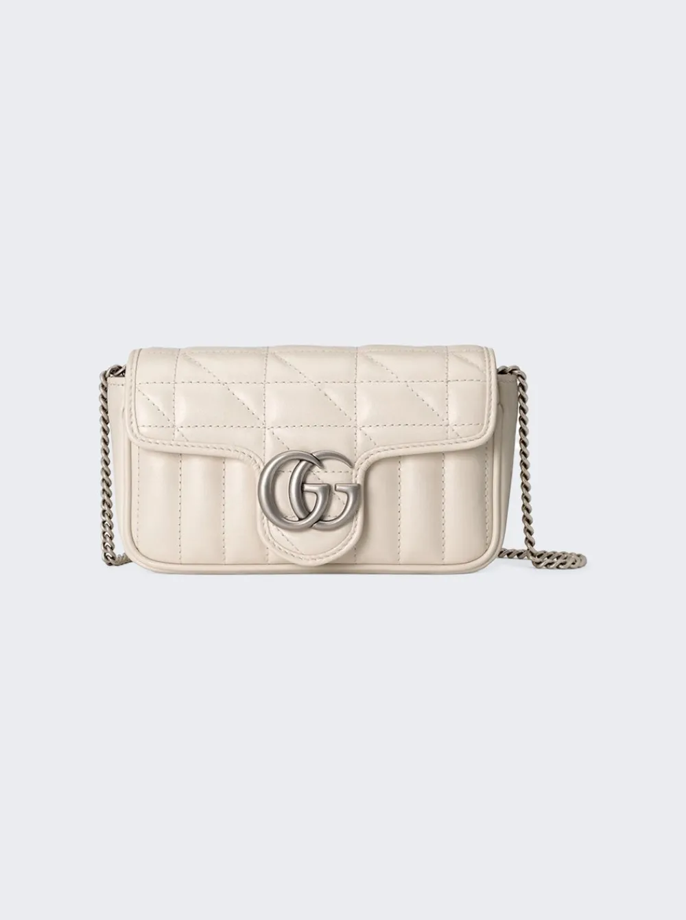 Gucci Love Parade Super Mini Gg Marmont Bag White