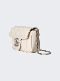 Gucci Love Parade Super Mini Gg Marmont Bag White