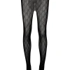 Gucci Love Parade Supreme Sheer Logo Tights Black