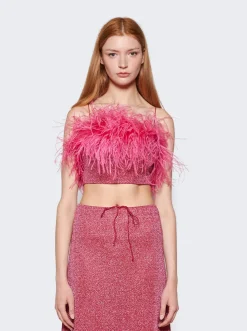 Osu00e9ree Lumiere Plumage Top Raspberry