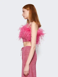 Osu00e9ree Lumiere Plumage Top Raspberry