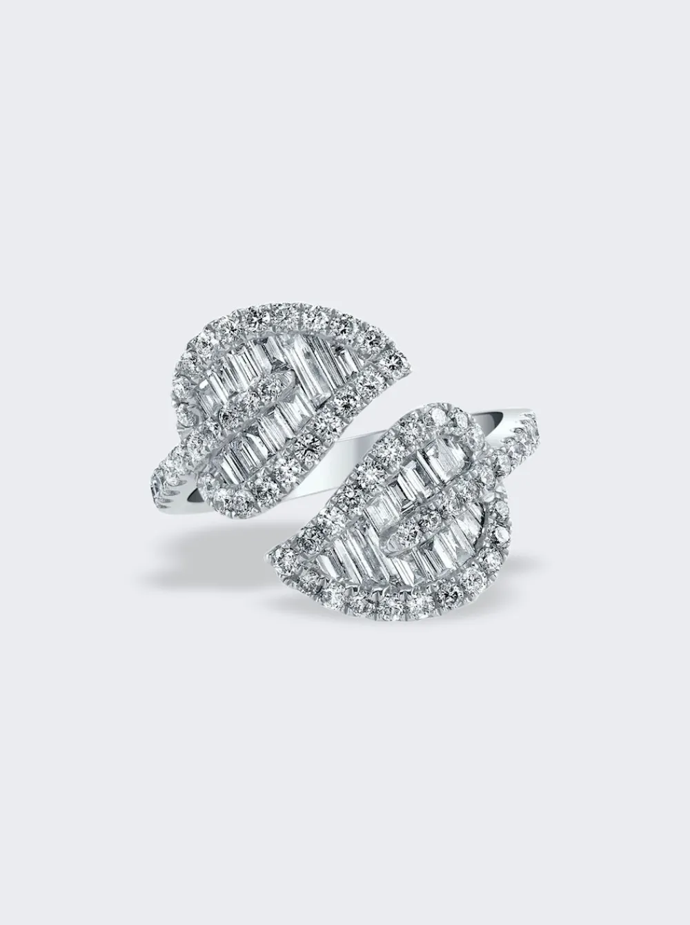 Anita Ko Medium Diamond Leaf Ring 18K White Gold