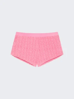 Givenchy Mini Shorts In 4G Cotton Toweling Jacquard Pink