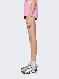 Givenchy Mini Shorts In 4G Cotton Toweling Jacquard Pink