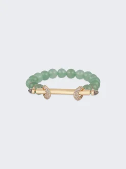 Ananya Mint Jade Chakra Bracelet 18K Yellow Gold