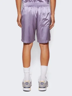 NAHMIAS Miracle Academy Silk Shorts Purple Fog