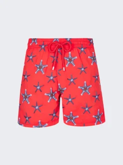 Vilebrequin Mistral Swim Shorts Coquelicot Red