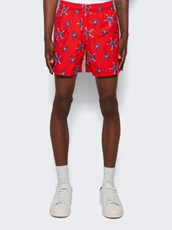 Vilebrequin Mistral Swim Shorts Coquelicot Red
